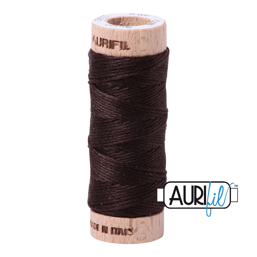 Aurifil Cotton Embroidery Floss, 1130 Very Dark Bark