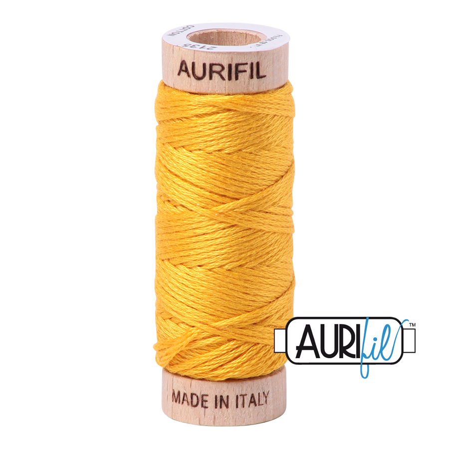 Aurifil Cotton Embroidery Floss, 2135 Yellow