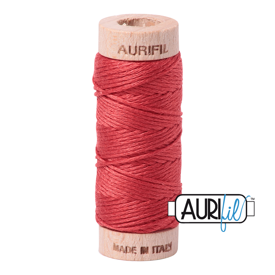 Aurifil Cotton Embroidery Floss, 2255 Dark Red Orange