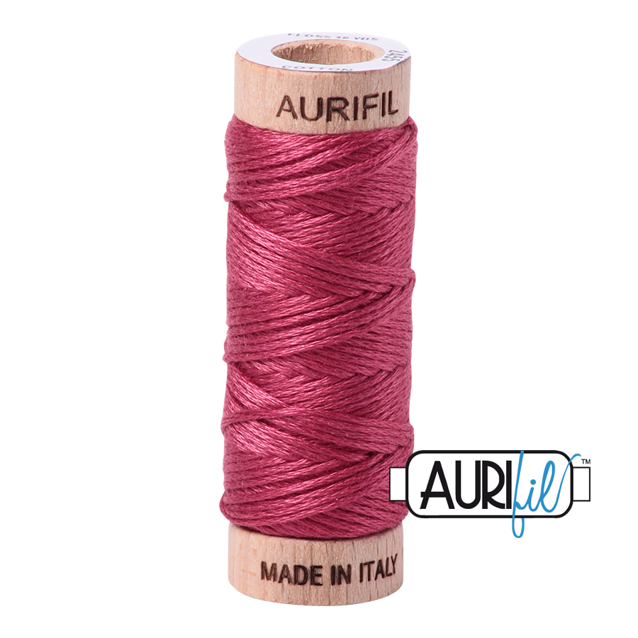 Aurifil Cotton Embroidery Floss, 2455 Medium Carmine Red