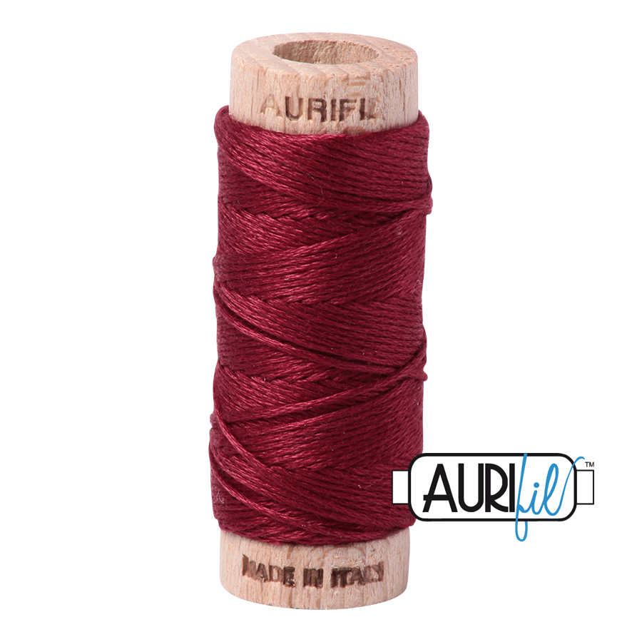 Aurifil Cotton Embroidery Floss, 2460 Dark Carmine Red