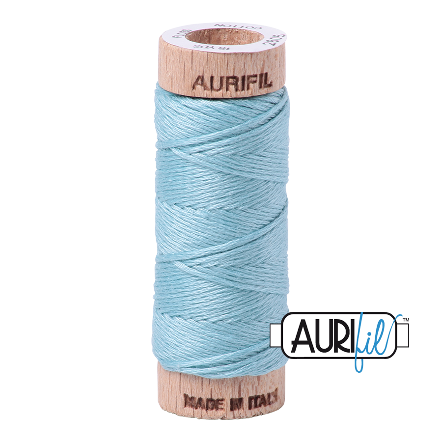 Aurifil Cotton Embroidery Floss, 2805 Light Grey Turquoise