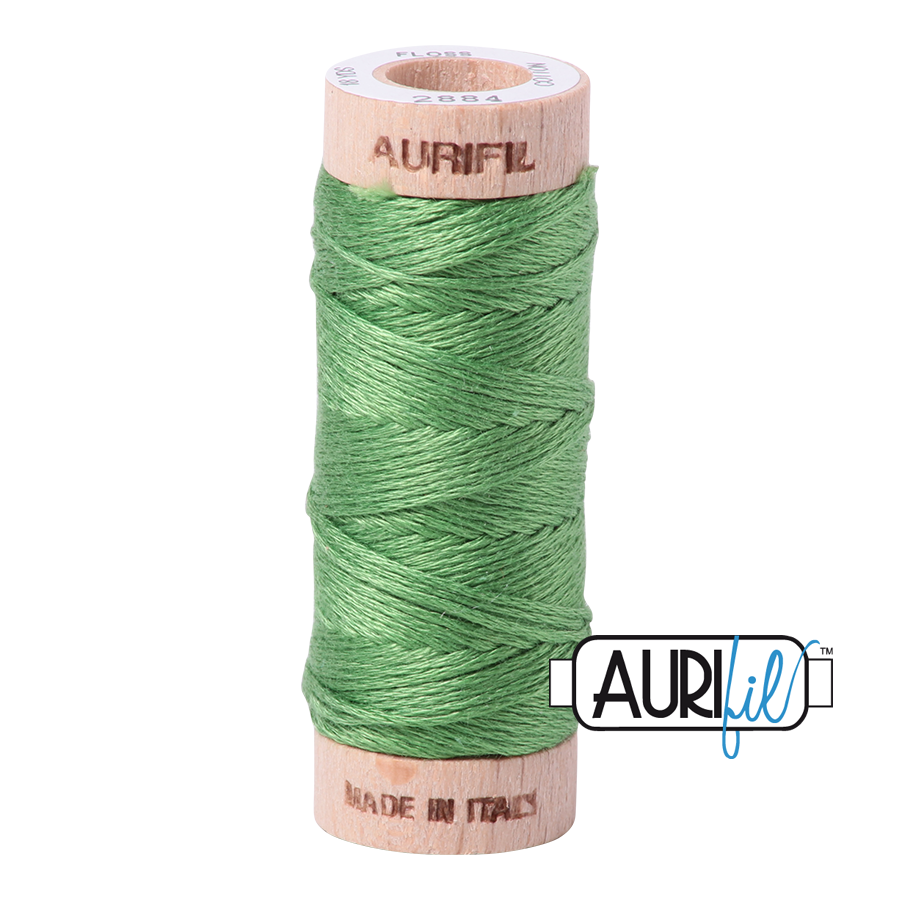 Aurifil Cotton Embroidery Floss, 2884 Green Yellow