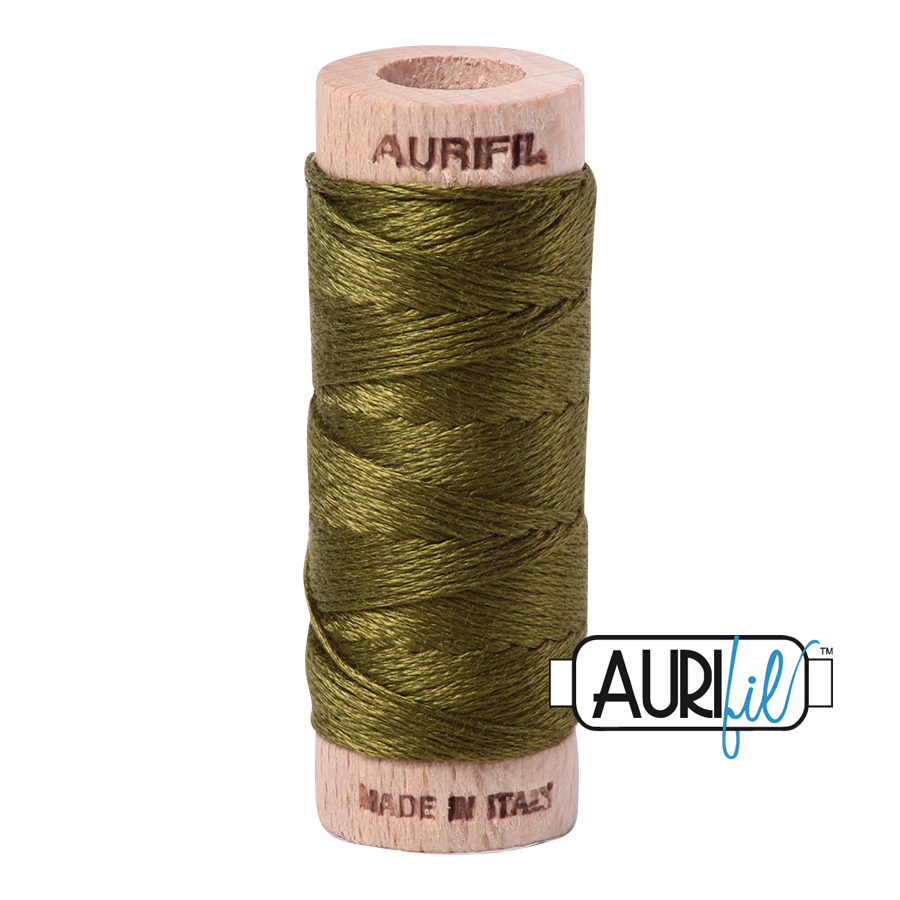 Aurifil Cotton Embroidery Floss, 2887 Very Dark Olive