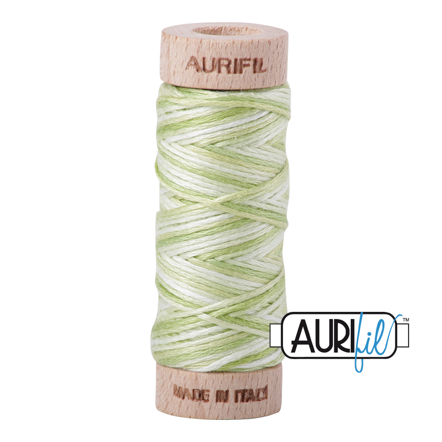 Aurifil Cotton Embroidery Floss, 3320 Light Spring Green (Variegated)