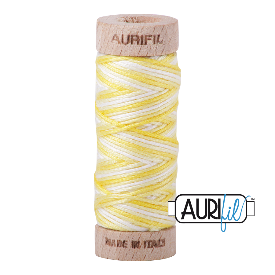 Aurifil Cotton Embroidery Floss, 3910 Lemon Ice (Variegated)