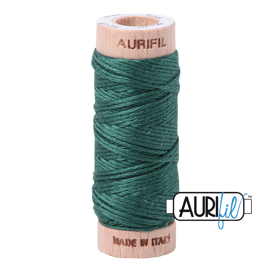 Aurifil Cotton Embroidery Floss, 4129 Turf Green