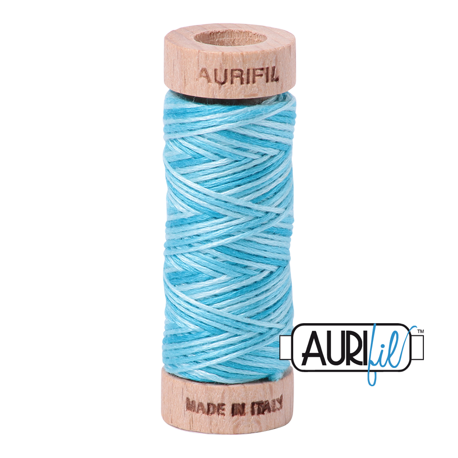 Aurifil Cotton Embroidery Floss, 4663 Baby Blue Eyes (Variegated)