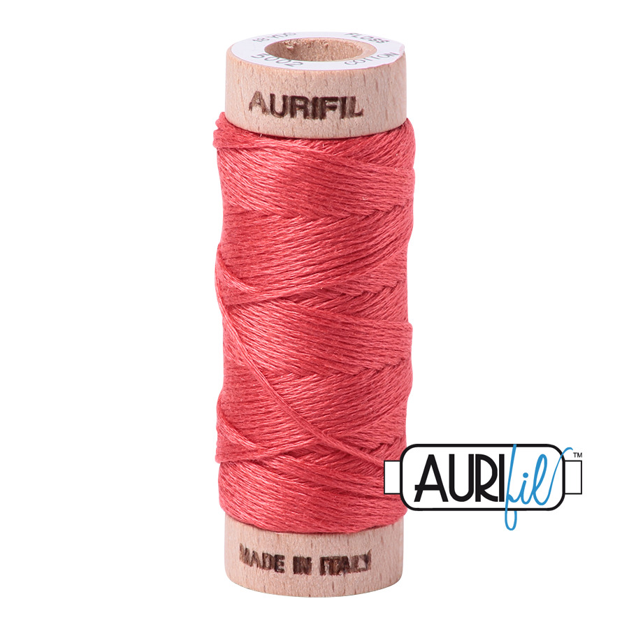 Aurifil Cotton Embroidery Floss, 5002 Medium Red
