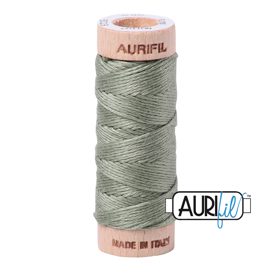 Aurifil Cotton Embroidery Floss, 5019 Military Green