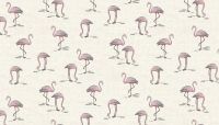 Makower - Fern Garden - Flamingo - 2075/Q Cream