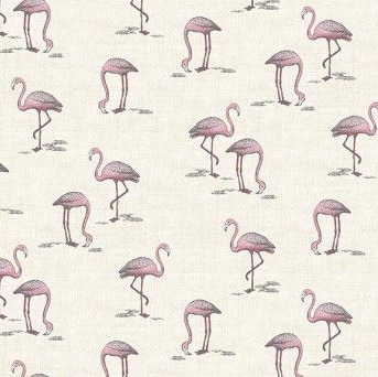 Makower - Fern Garden - Flamingo - 2075/Q Cream