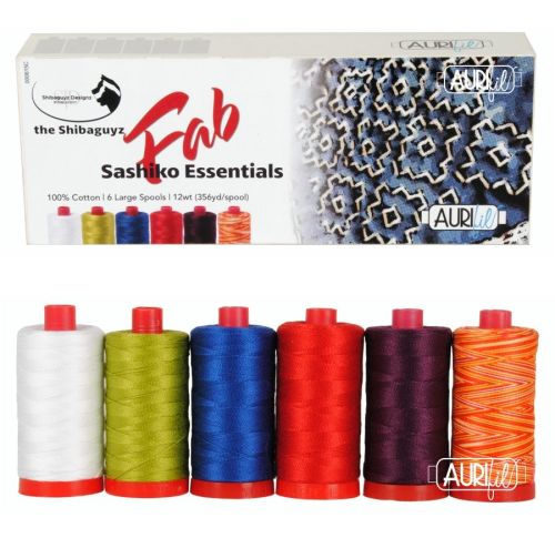 Aurifil Cotton 12wt, 'Fab Sashiko Essentials' by the Shibaguyz