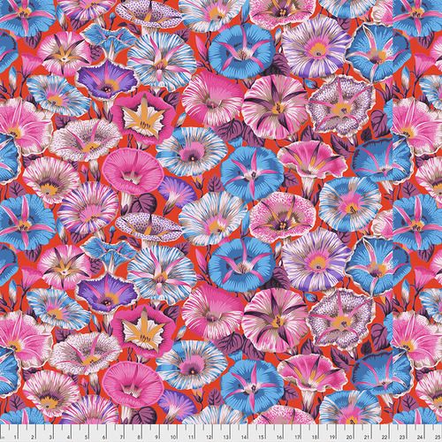 Variegated Morning Glory - Red - PWPJ098.RED - Kaffe Fassett Collective - Last Piece - 80cm length
