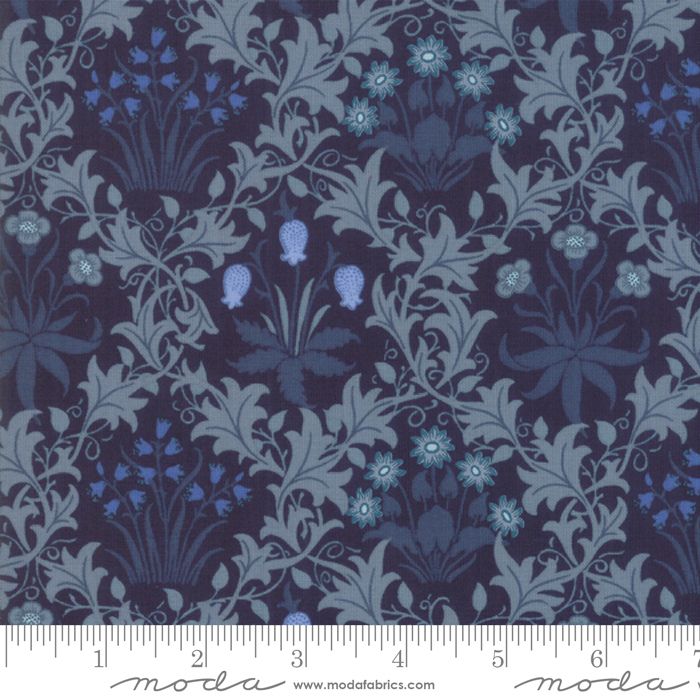May Morris Studio - Celandine 1896 - No. 7341 16 (Indigo) - Moda Fabrics
