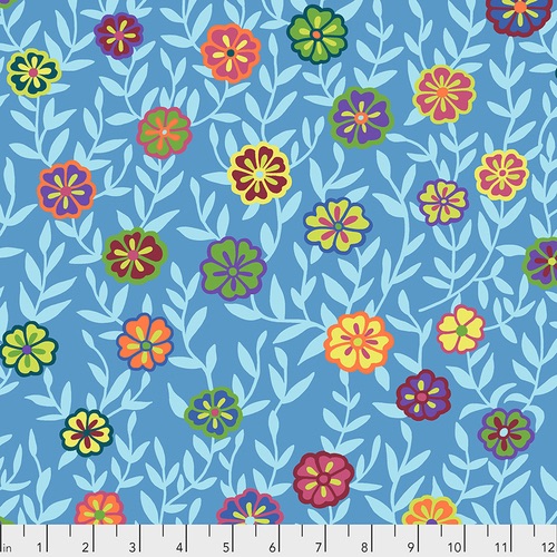 Busy Lizzy - Blue - PWGP175.BLUE - Kaffe Fassett Collective