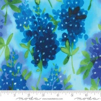 Moda - Fields of Blue - Watercolor Bluebonnets - 33450 13 (Aqua)