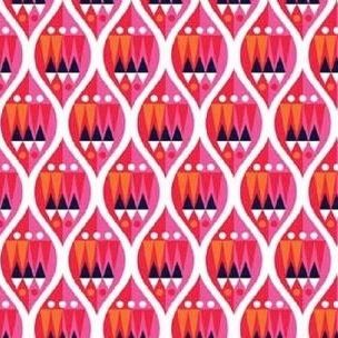 Makower - Wrap It Up - Baubles - 1608/P (Pink)