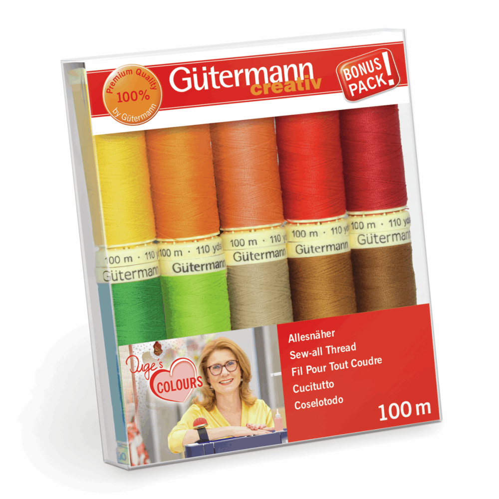 Gutermann Thread Set - Sew-All 100m x 10 (Assorted Colours)