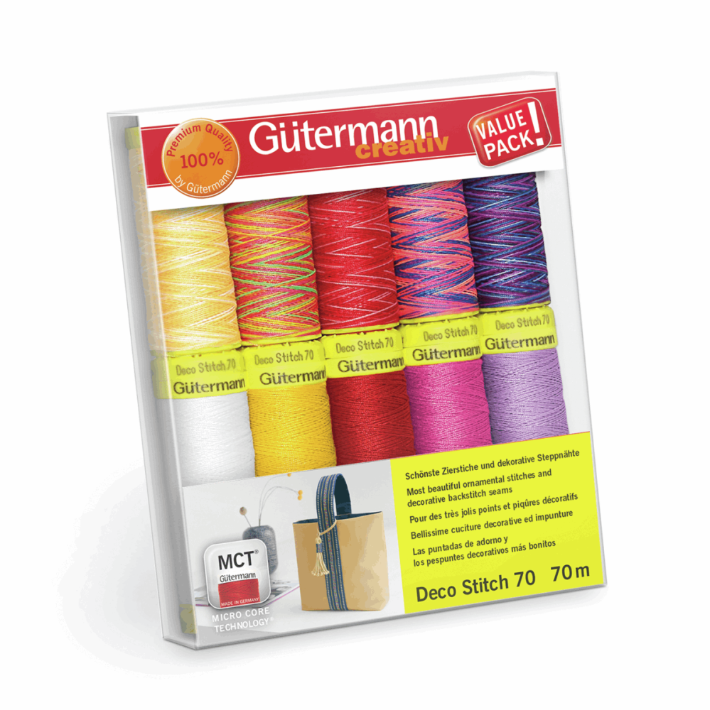 Gutermann Thread Set - Deco Stitch 70m x 10 (Set 1)