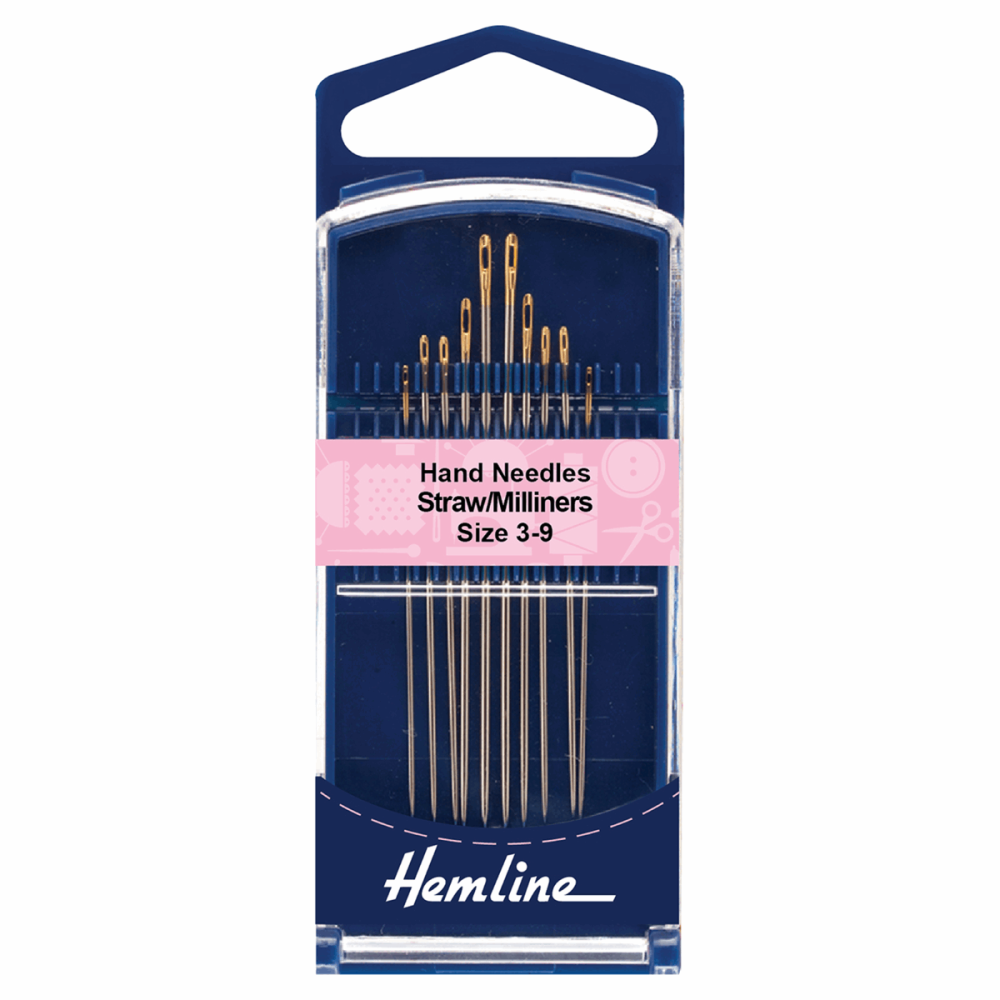 Straw / Milliners Needles - Size 3-9 - Hemline Premium (H287G.39)