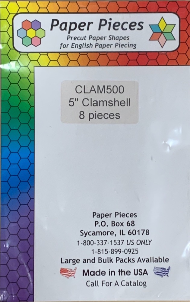 5" Clamshell Paper Pieces - 8 pieces (CLAM500)