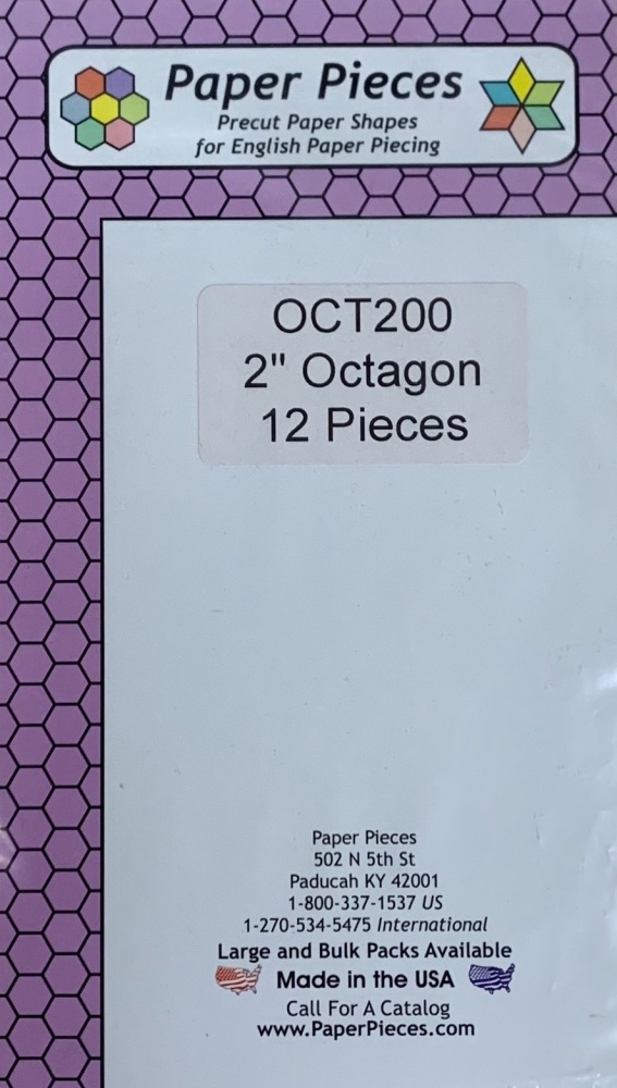 2" Octagon Paper Pieces - 12 pieces (OCT200)