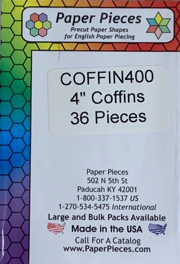 4" Coffins Paper Pieces - 36 pieces (COFFIN400)