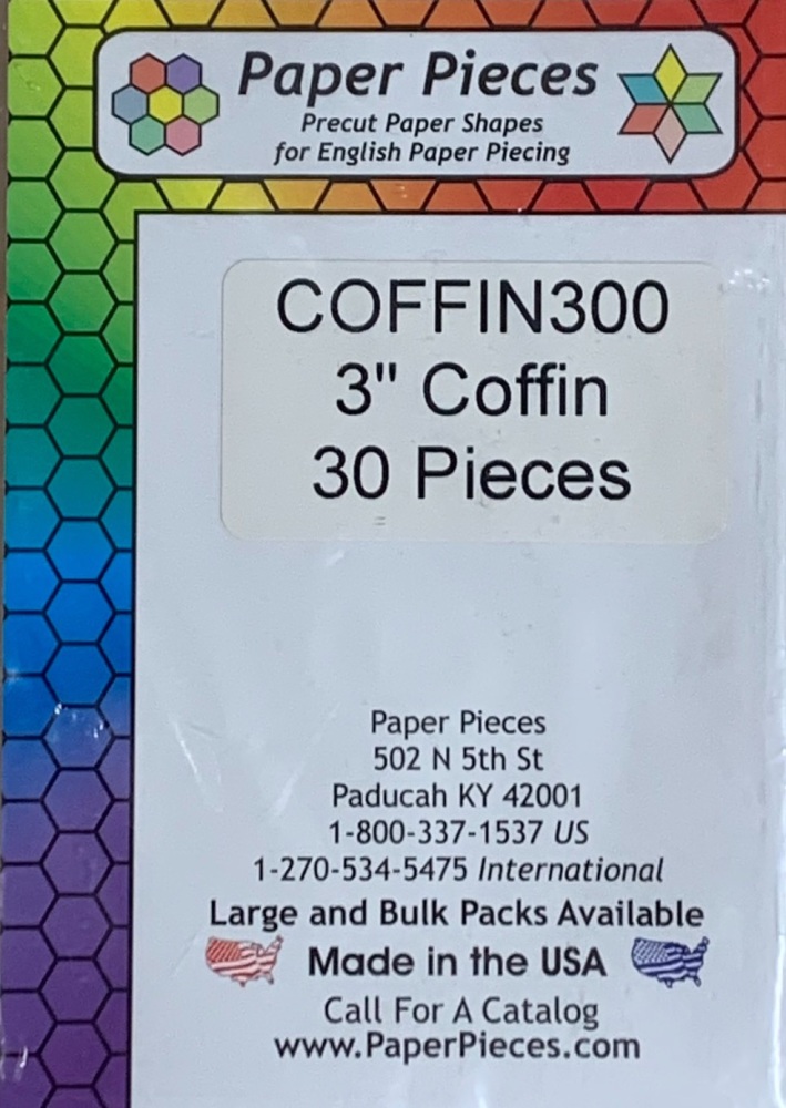 3" Coffins Paper Pieces - 30 pieces (COFFIN300)