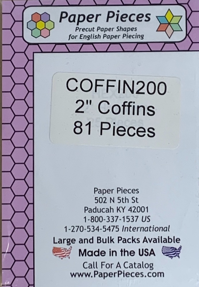 2" Coffins Paper Pieces - 81 pieces (COFFIN200)