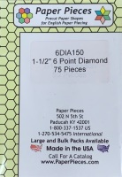 <!--005-->1 ½" 6 Point (60 Degree) Diamond Paper Pieces - 75 pieces (6DIA150)
