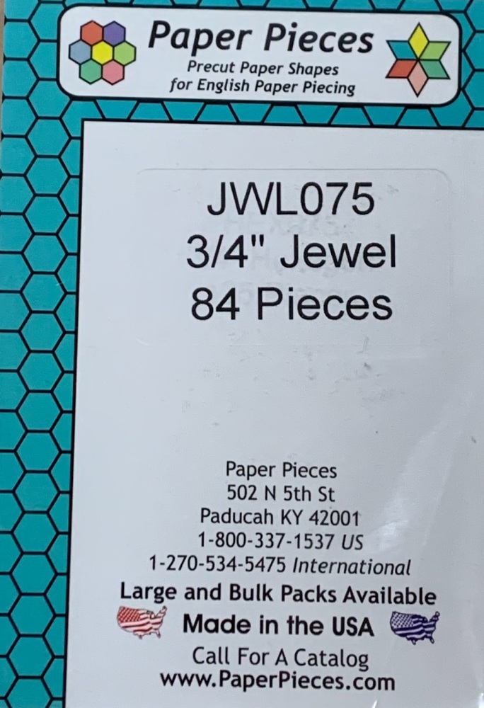 ¾" Jewel Paper Pieces - 84 pieces (JWL075)