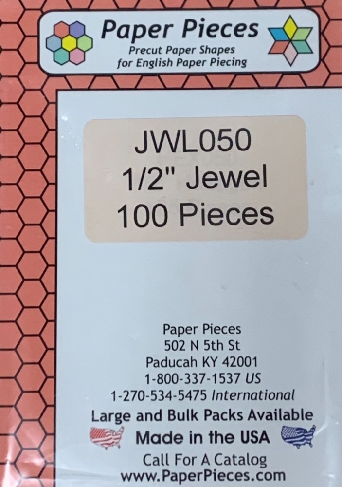 ½" Jewel Paper Pieces - 100 pieces (JWL050)