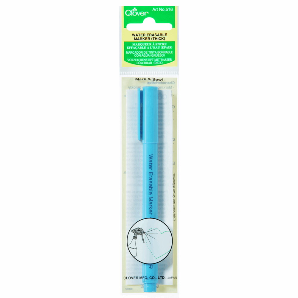 Water Soluble Fabric Marker - Thick - Blue (Clover)