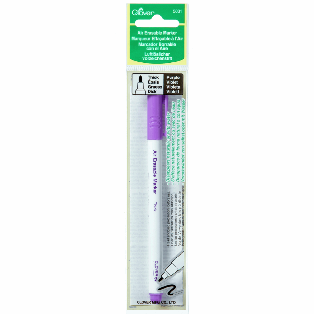 Air Erasable Fabric Marker - Thick - Purple (Clover)