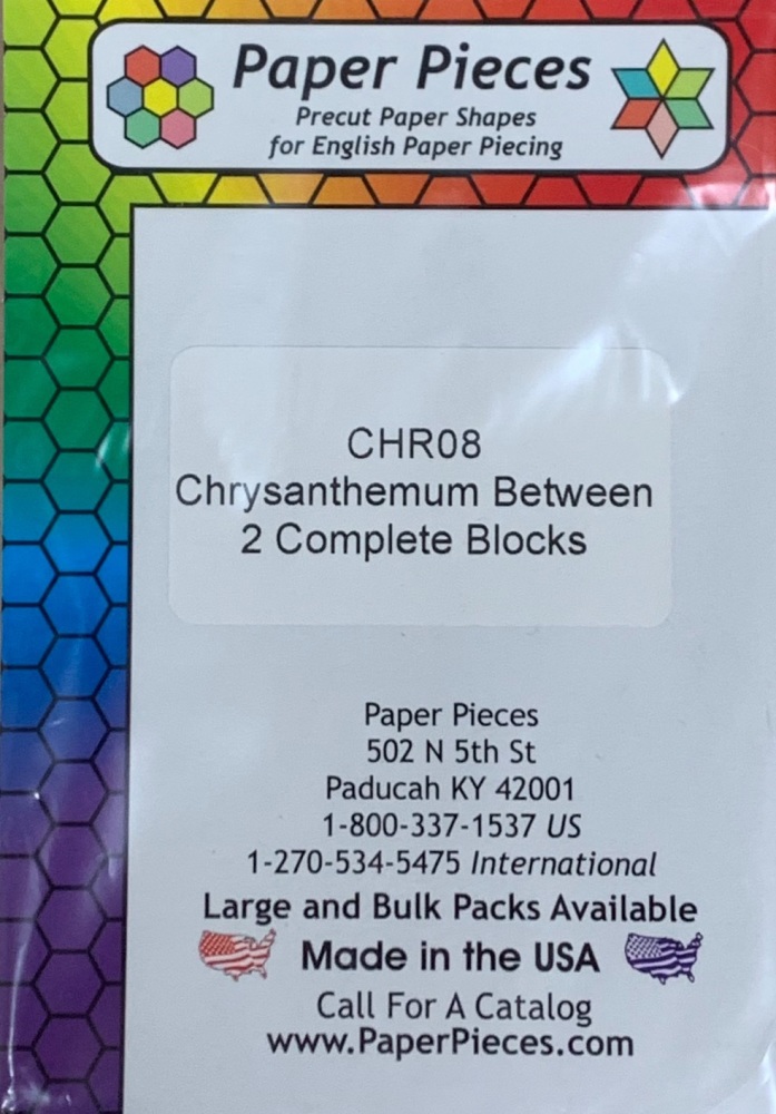 Chrysanthemum Between Paper Pieces - Makes 2 complete blocks (CHR08)