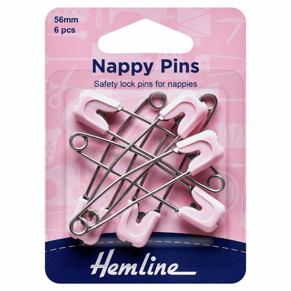 Nappy Pins - Pink (Hemline)