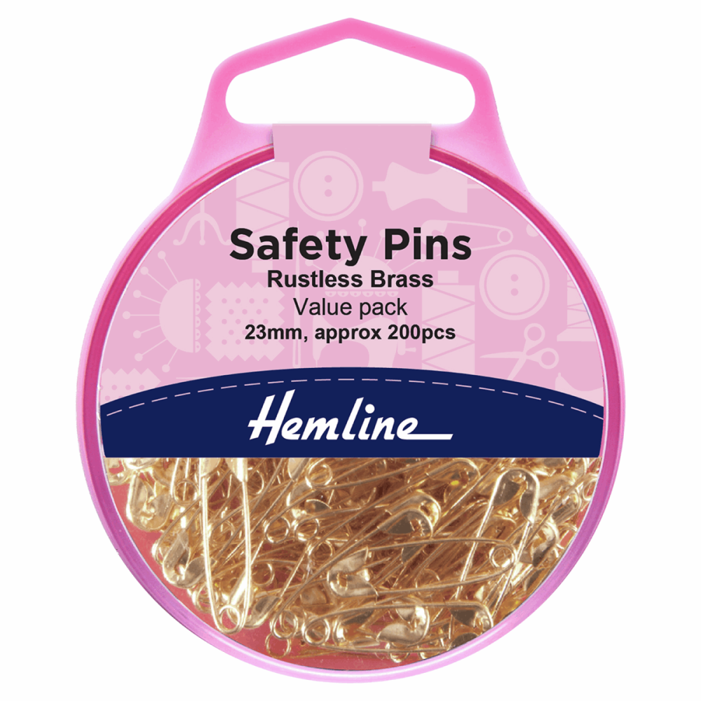 Safety Pins -  Value Pack - 23mm - 200 Pk (Hemline)