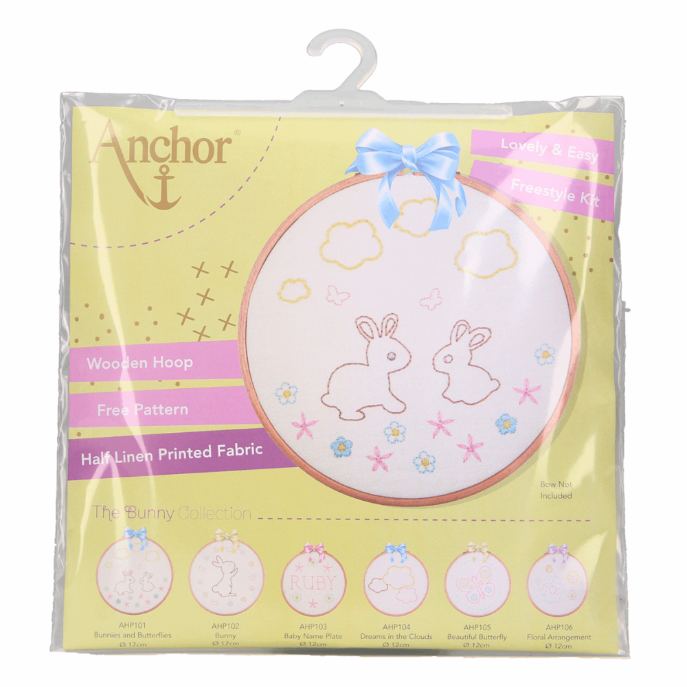 Embroidery Hoop Kit - Bunnies and Butterflies (Anchor)