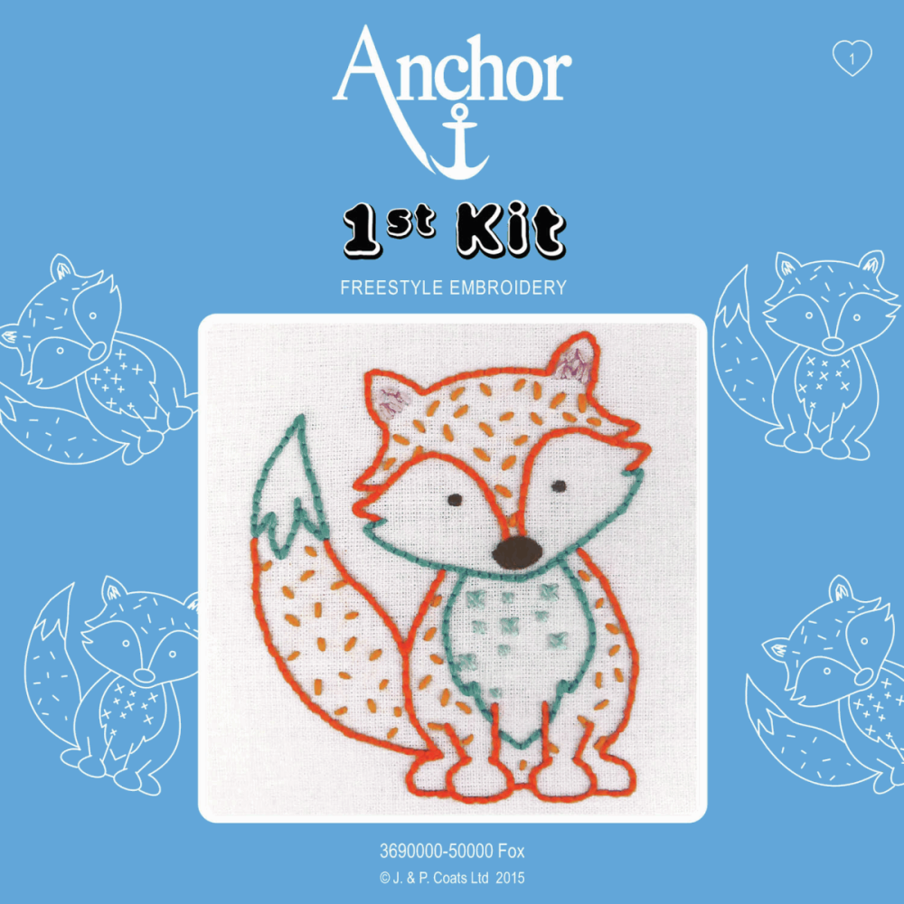 Embroidery Kit - 1st Kit - Fox - Anchor 3690000/50000