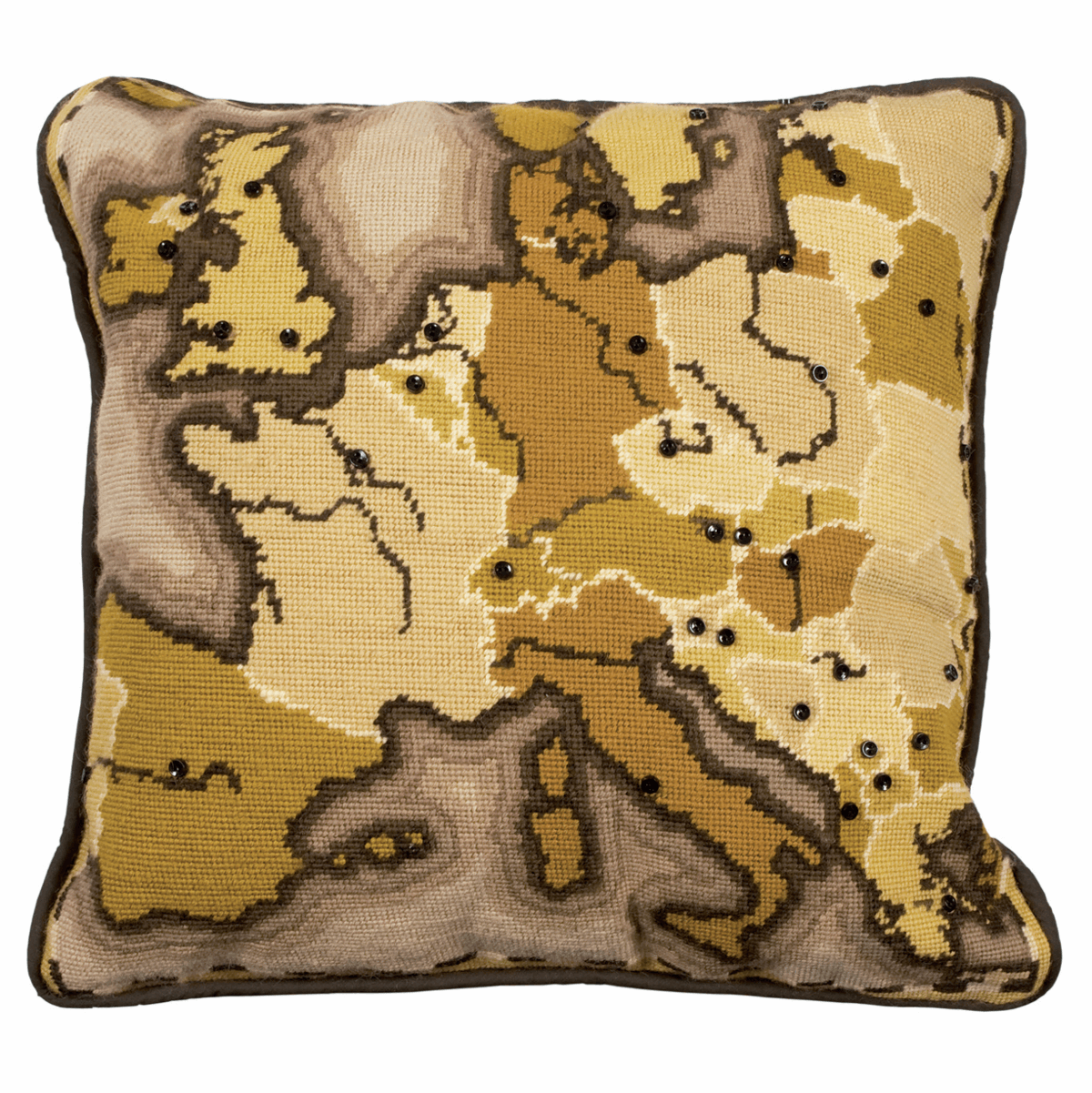 Tapestry Kit Cushion Sepia Map (Anchor Living)