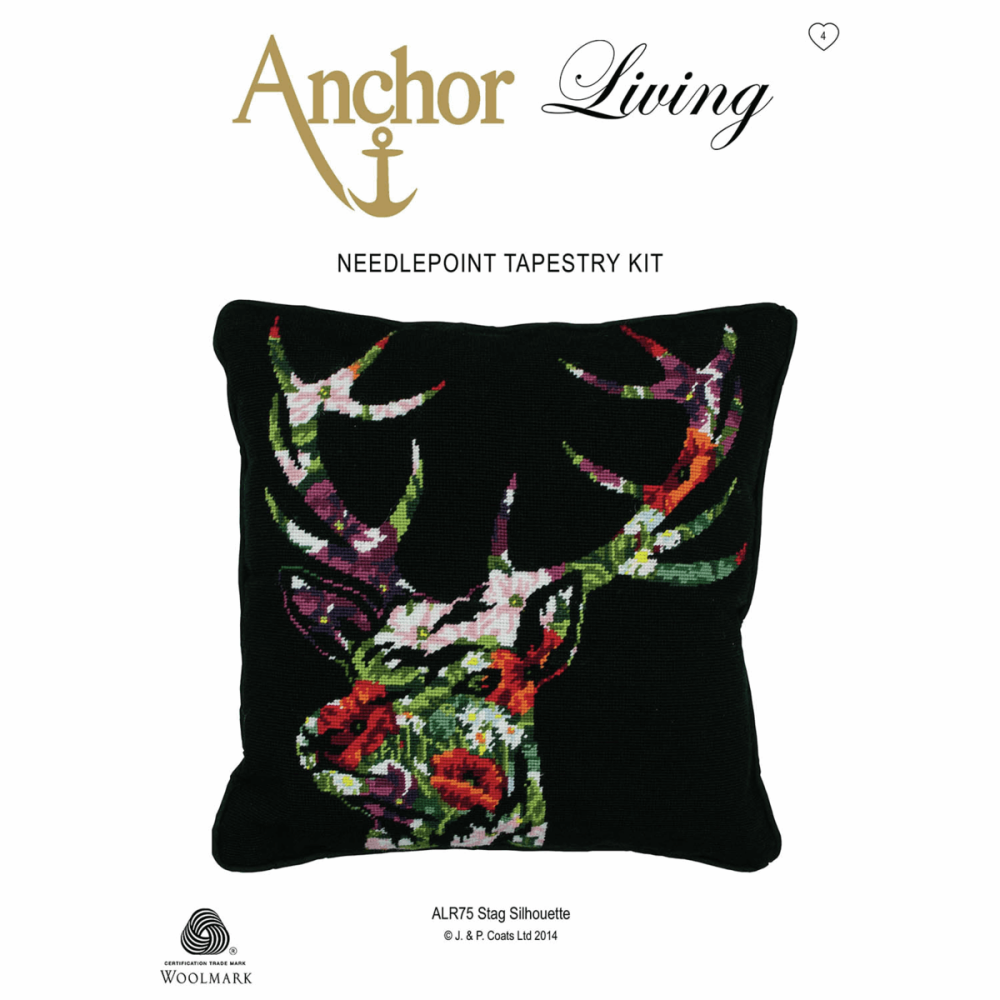 Tapestry Kit - Cushion -  Stag Silhouette - Anchor Living ALR75