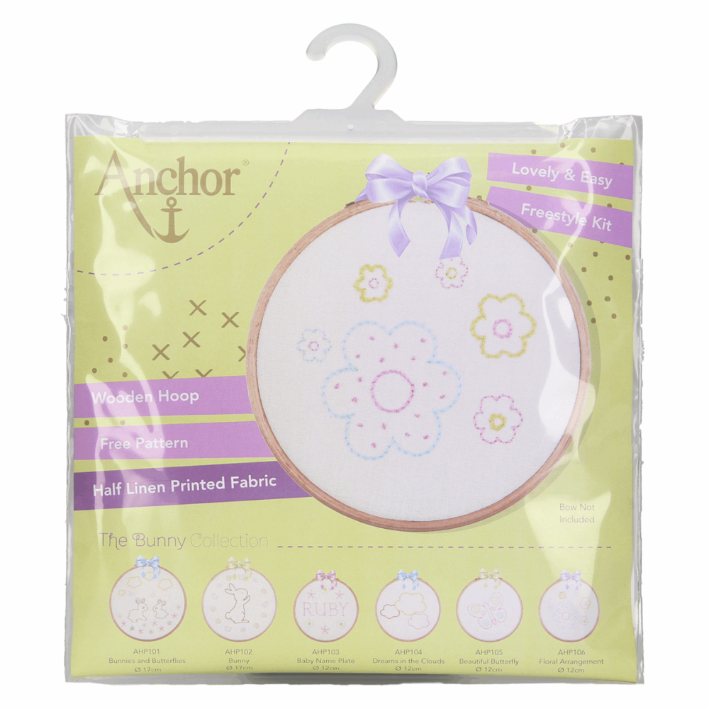 Embroidery Hoop Kit - Floral Arrangement (Anchor)