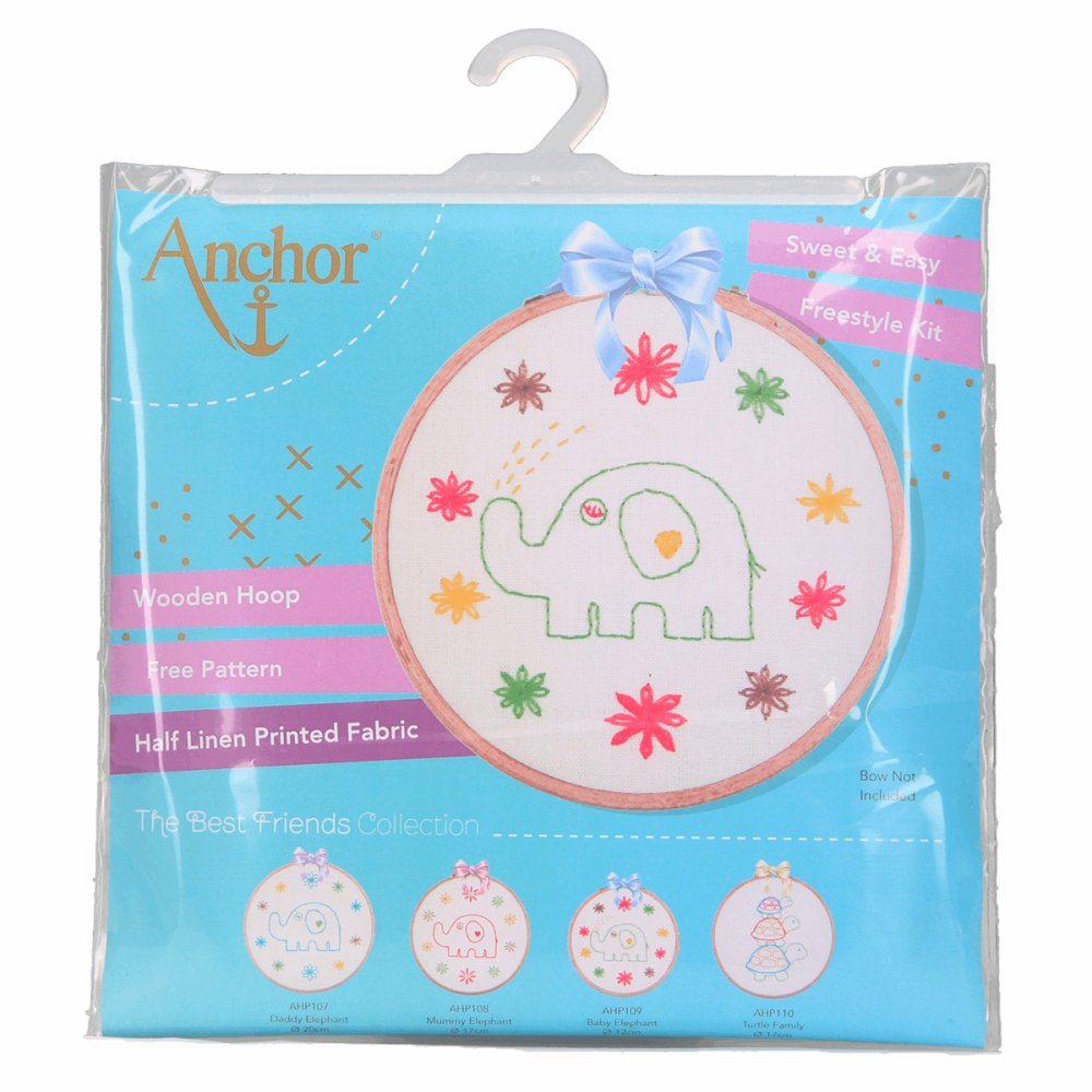 Embroidery Hoop Kit - Baby Elephant (Anchor)