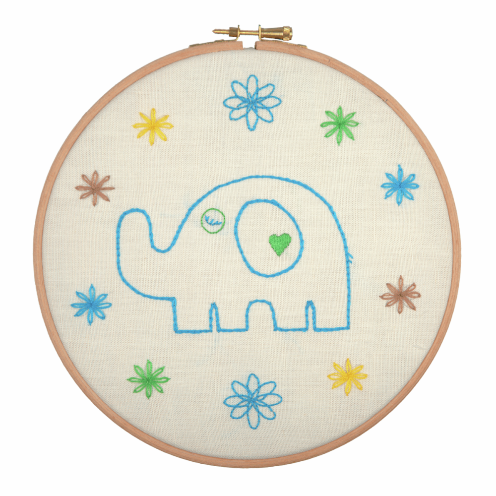 Embroidery Hoop Kit - Daddy Elephant (Anchor)