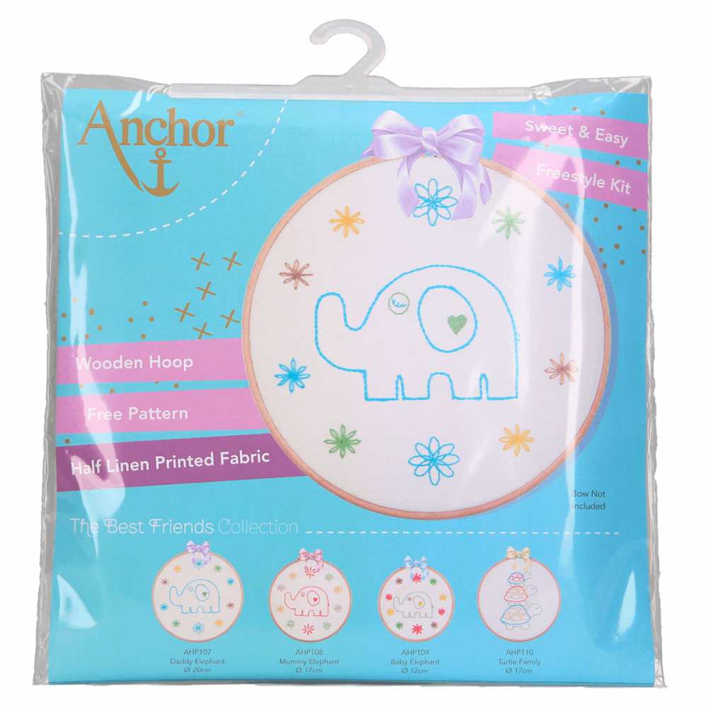 Embroidery Hoop Kit - Daddy Elephant - Anchor AHP107