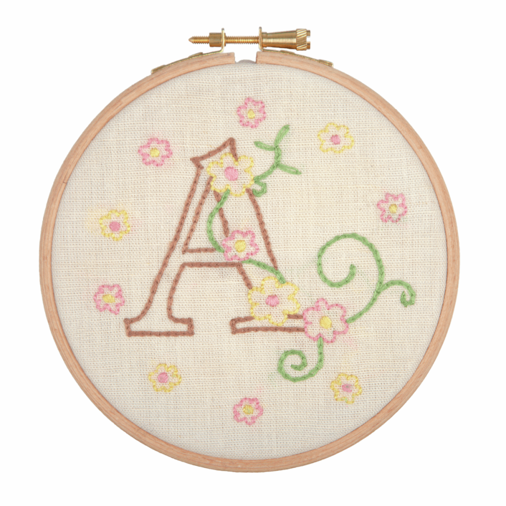 Embroidery Hoop Kit - Baby Letters (Anchor)