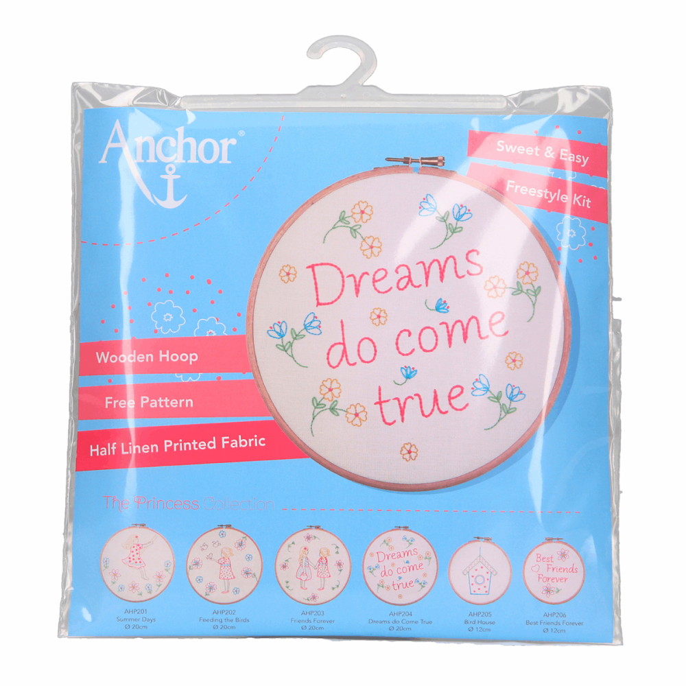 Embroidery Hoop Kit - Dreams Do Come True - Anchor AHP204