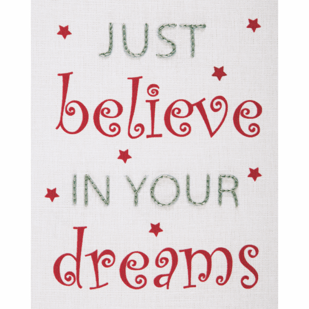 Embroidery  Kit - Just Believe (Anchor)