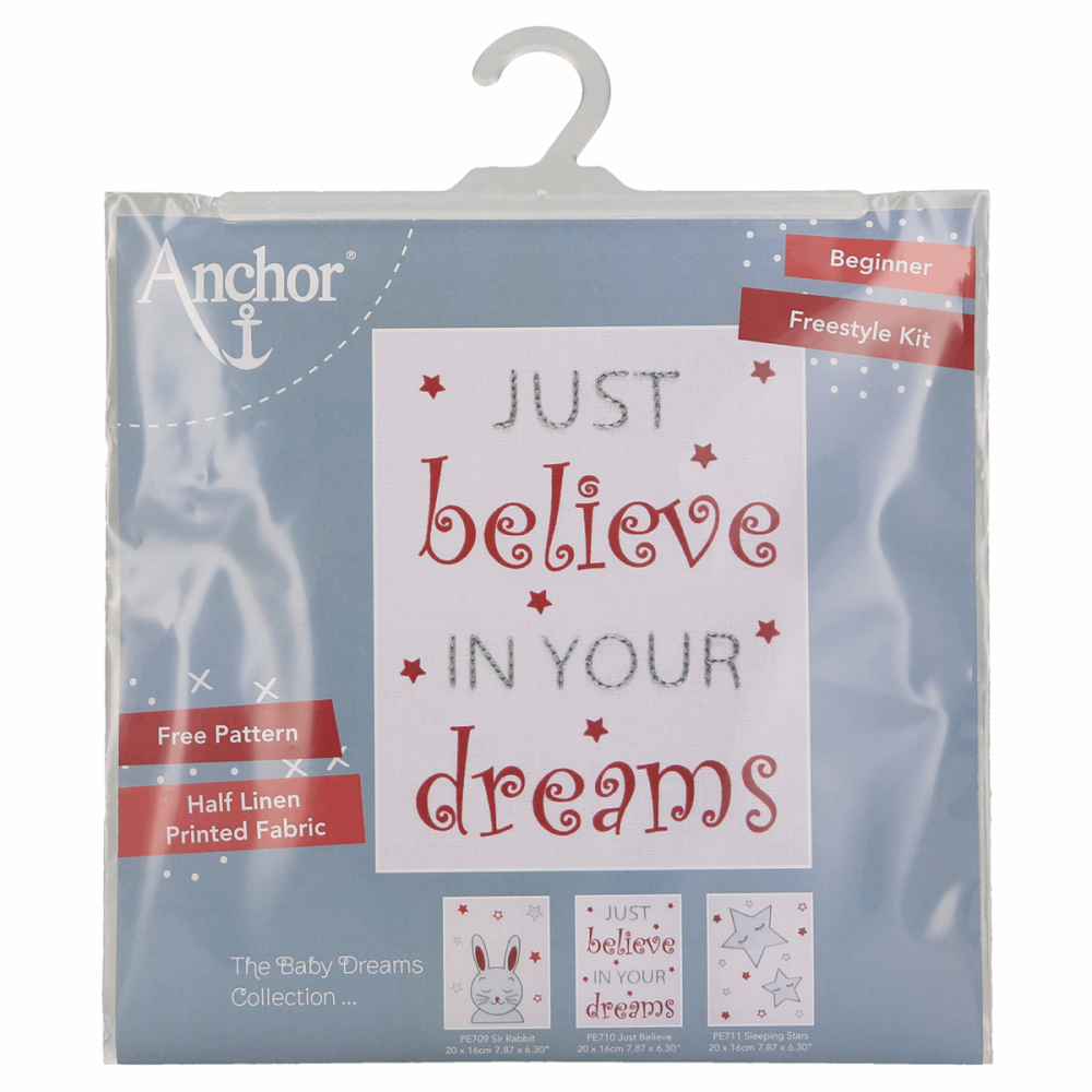 Embroidery  Kit - Just Believe - Anchor PE710